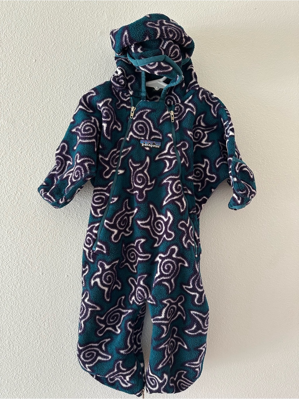 Patagonia baby zen turtle infant 12 month bunting Vtg HTF